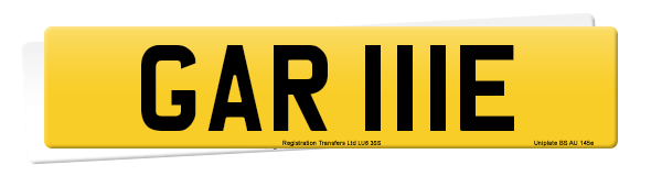 Registration number GAR 111E